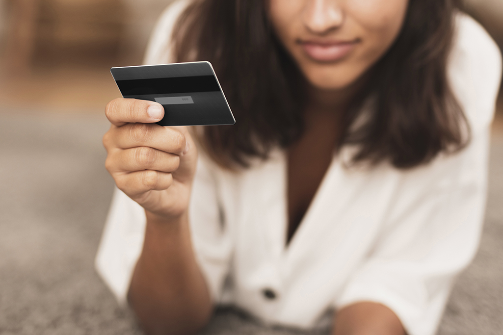 Woman with credit card